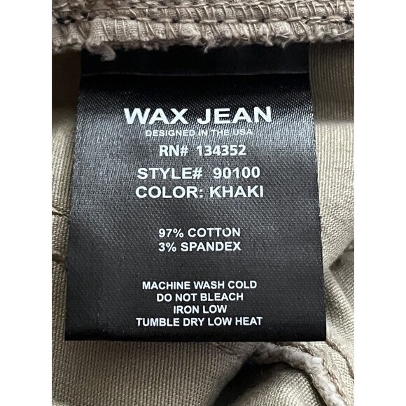 Wax Jeans Premium Denim Skinny Low Waist Stretch Khaki Beige Size 7 Cottage Boho - Picture 6 of 6
